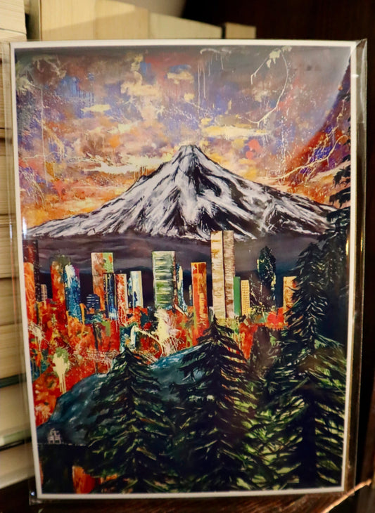Impresión "Monte Hood y Portland"