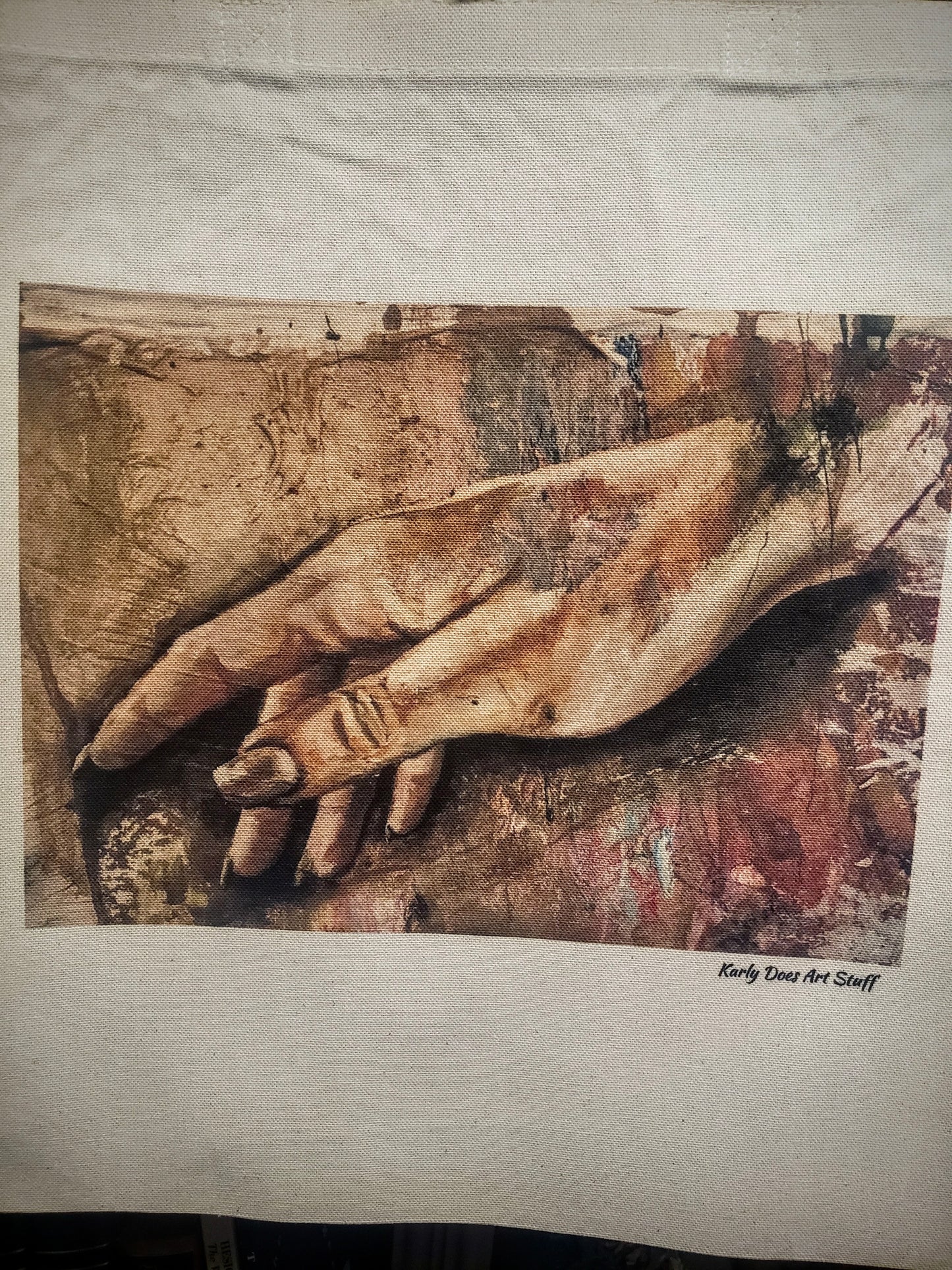 "Texture of Madness - Hand" Canvas Tote